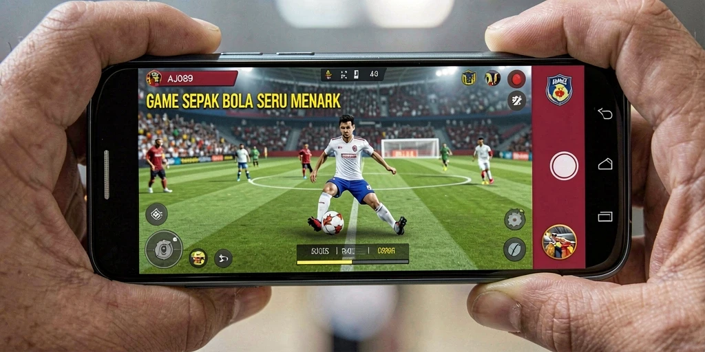 Tampilan gameplay AJO89 dengan aksi sepak bola yang mendebarkan.