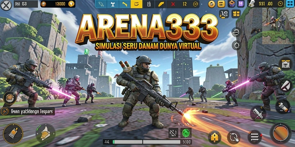 Gameplay menakjubkan dalam ARENA333 yang menampilkan simulasi kehidupan.