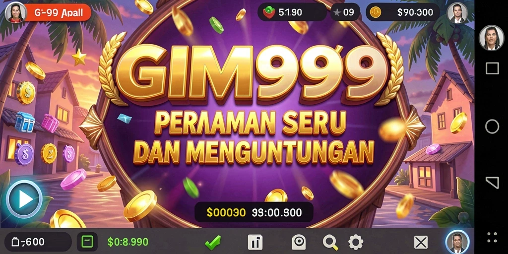 Tampilan gameplay seru saat memainkan GIM999 Slot.