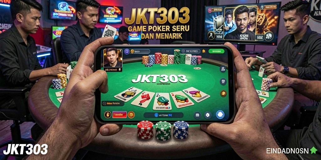 Tampilan gameplay poker yang menarik di JKT303.