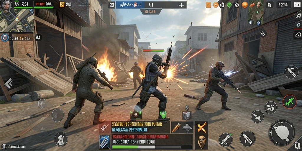 Tangkapan layar gameplay K234 yang menunjukkan aksi pertempuran strategi yang mendebarkan.