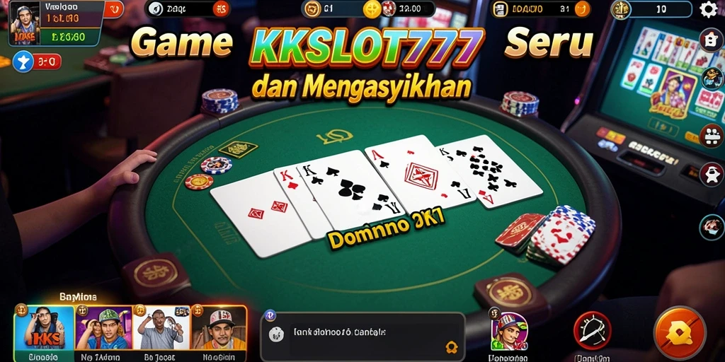 Screenshot gameplay KKSLOT777 menampilkan aksi seru permainan Domino.