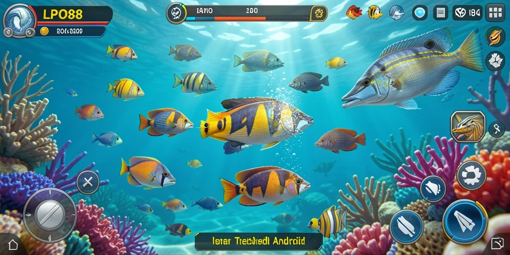 Screenshot gameplay LPO88 menampilkan aksi seru menembak ikan.