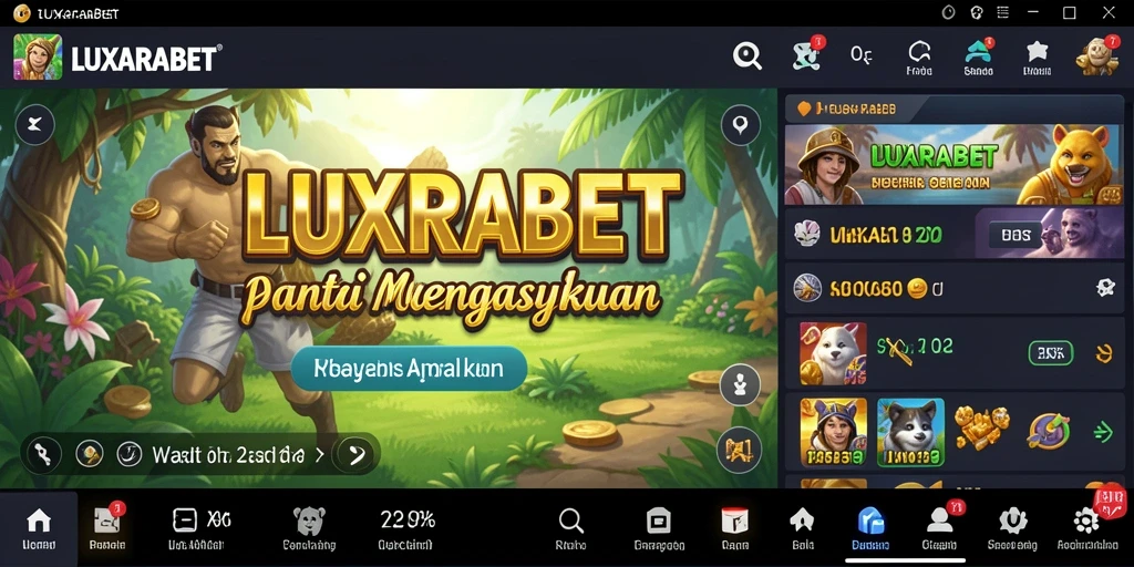 Tampilan gameplay menarik dari LUXARABET yang penuh warna.