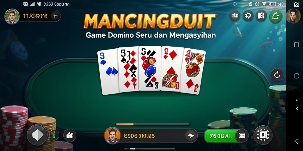 Tampilan menarik dari gameplay MANCINGDUIT yang menampilkan keseruan permainan Domino.