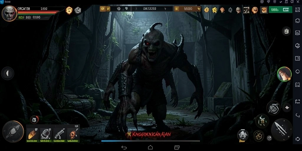 Gameplay menegangkan di dunia kegelapan ORCA128.