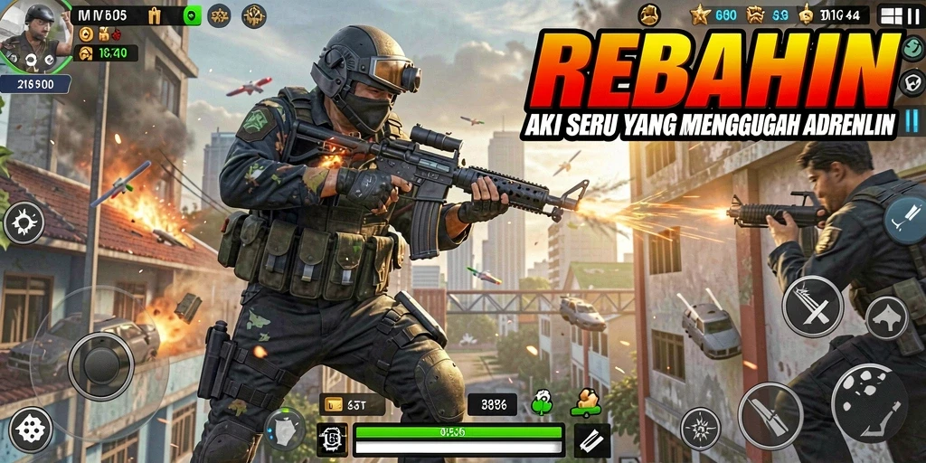 Tangkapan layar utama REBAHIN menunjukkan aksi bertarung yang mendebarkan.