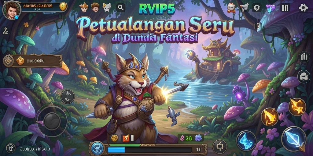 Screenshot menampilkan petualangan seru dalam RVIP5 dengan karakter yang dinamis.