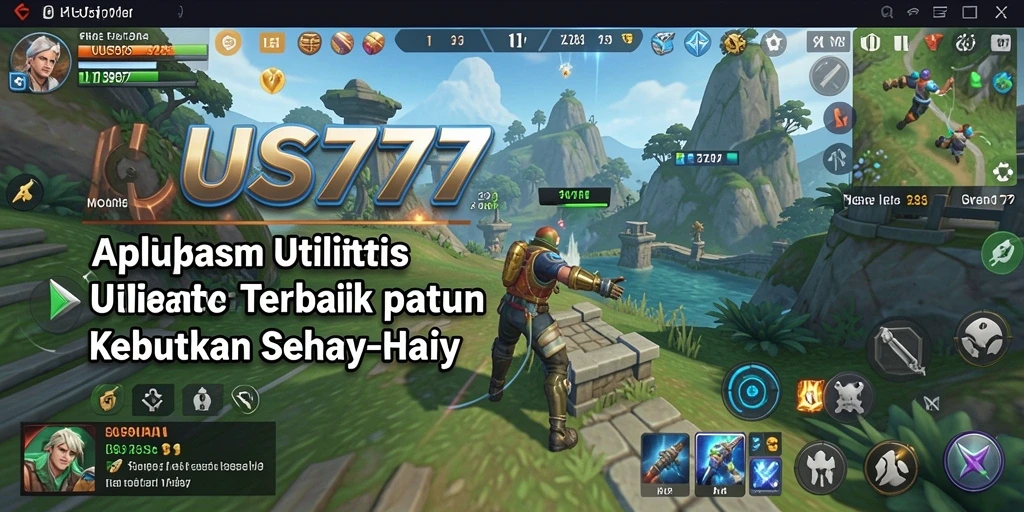 Tampilan utama UUS777 dengan berbagai fitur utilitas untuk kebutuhan sehari-hari.