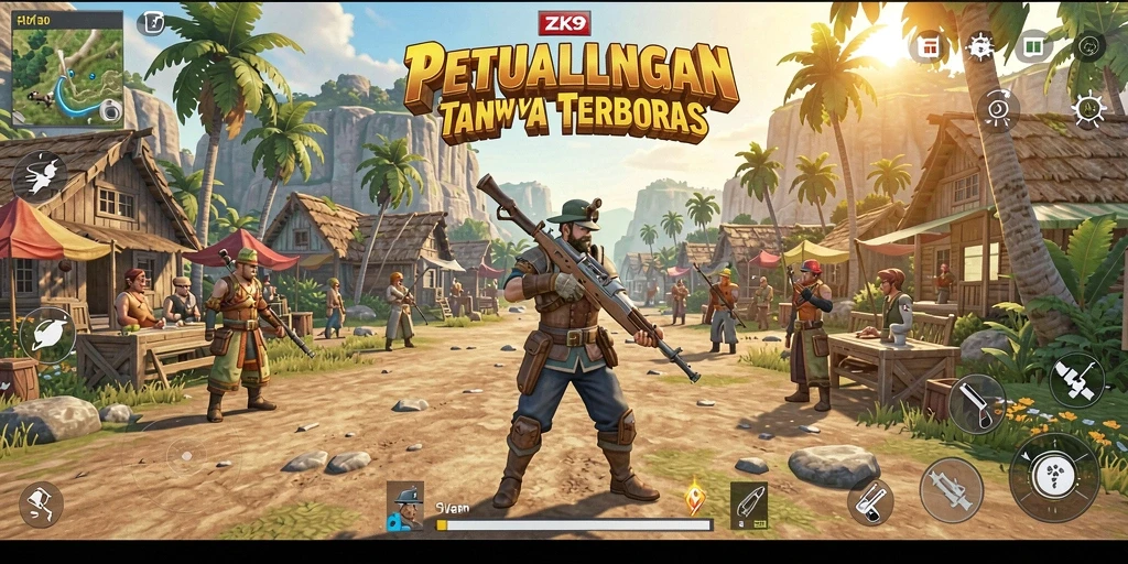 Screenshot gameplay ZK9 menunjukkan petualangan mendalam di dunia terbuka.